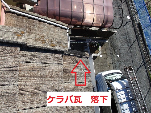 モニエル　ケラバ瓦　劣化　雨漏り　リスク　浜松市